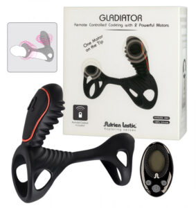 Adrien Lastic Gladiator - vibrační manžeta na penis (černá)