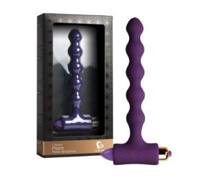 Anální dildo z kuliček s připojitelným vibrátorem-taková malá sada 2 v 1 .