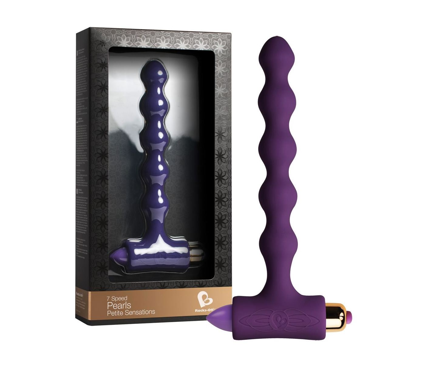 Anální dildo z kuliček s připojitelným vibrátorem-taková malá sada 2 v 1 .