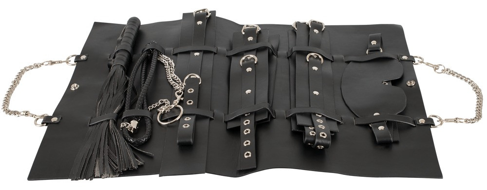 Bad Kitty - faux leather binding set in bag (11 pieces) - black
