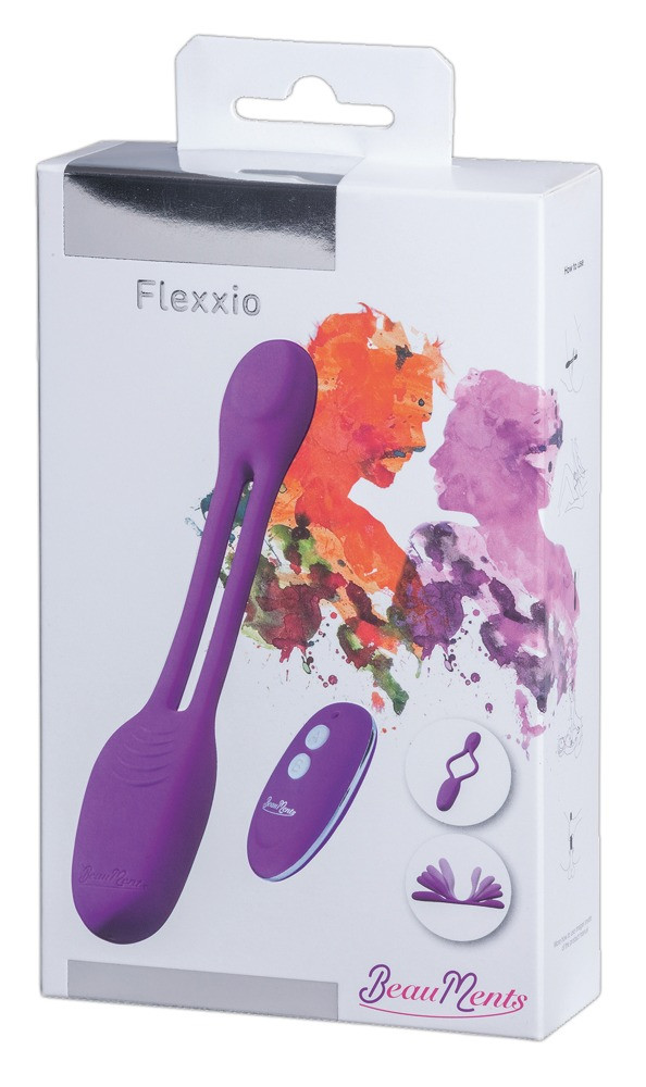 BeauMents Flexxio - nabíjecí párový vibrátor s 2 motorky a dálkovým ovládáním (fialový)