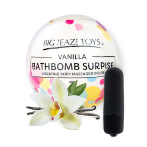 Big Teaze Toys - koupelová bomba s minivibrátorem (vanilka)