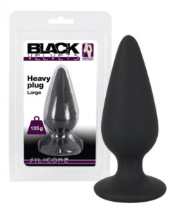 Black Velvet Heavy - 135g-ové anální dildo (černé)