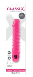Classix Candy Twirl - sex spiral dildo dildo (pink)