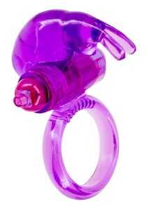 Cock Ring Ultra Soft Rabbit vibrační kroužek Purple