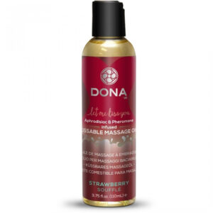 DONA kissable Massage Oil Strawbery soufflé - masážní olej jahoda (110ml)