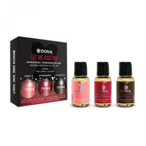 DONA kissable - sada ochucených mini masážních olejíčků (3 x 30ml)