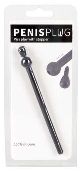 Dilatory - duté silikonové dildo na rozšiřování močové trubice - černé (7mm)
