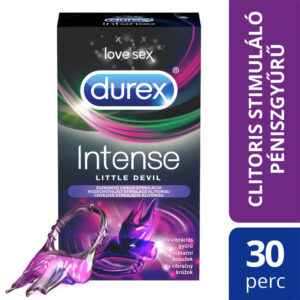Durex Intense Little Devil - vibrační kroužek na penis se stimulátorem klitorisu