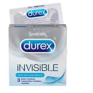 Durex Invisible Extra Thin - extra senzibilní kondomy (3ks)