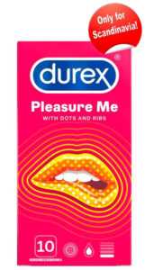 Durex Pleasure Me - žebrované-tečkované kondomy (10ks)