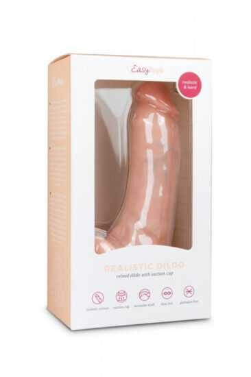 Easytoys - dildo s přísavkou a varlaty (20cm) - tělová barva