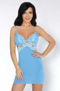 Elegantní košilka LivCo Corsetti Nelan - modrá - L/XL