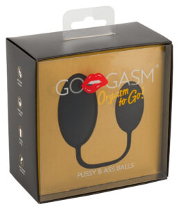 GoGasm Pussy & Ass - dvojice análních a vaginálních venušiných kuliček (černá)
