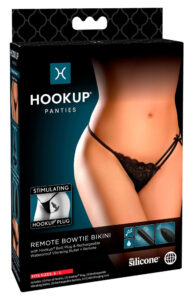 HOOKUP Bowtie Bikini - cordless vibrating panty set (black)