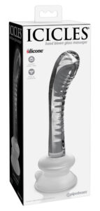 Icicles No. 88 - G + P -point glass dildo (transparent)