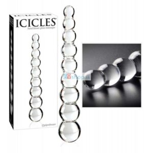 Icicles - guličkové sklené dildo