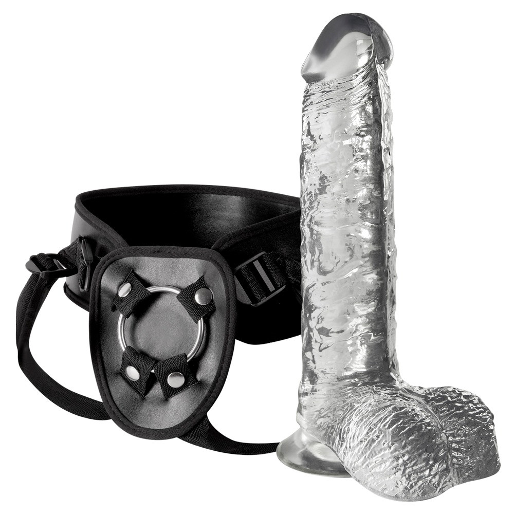 Invisible Hunter 7 - připínací dildo (průhledné)