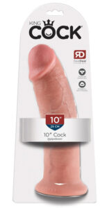 King Cock 10 - large suction dildo (25cm) - natural