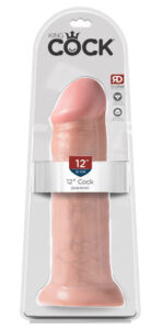 King Cock 12 - extra large dildo with suction foot (31cm) - natural