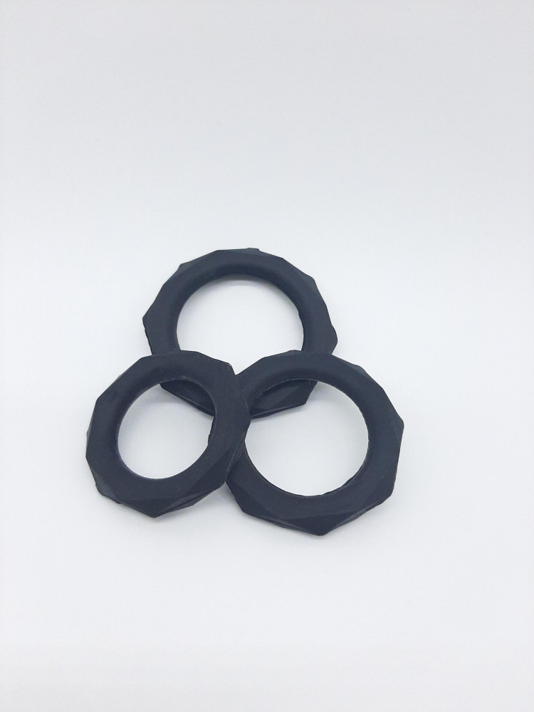 King Cock penis ring set (3pc) - black