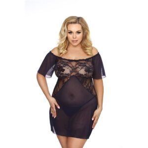Krásná košilka Gorgeous+ Anais Venea - tmavě modrá 3XL - 4XL