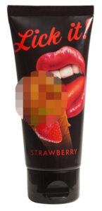 Lick It Erdbeere - lubrikačný gél na báze vody na orálny sex jahodový (100ml)