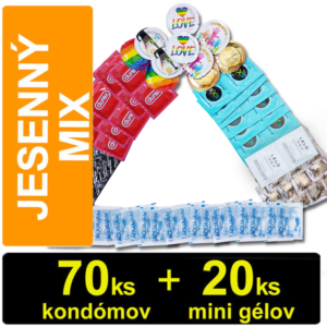 Mix na podzimní sex 70 kondómů + 20 mini gelů