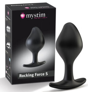 Mystim Rocking Force S - electro cone dildo - small (black)