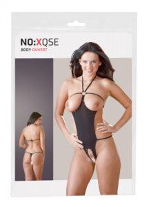 NO:XQSE - Otevřené erotické štrasové body - černé