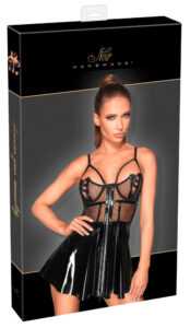 Noir - Padded Lacquer Dress (Black)