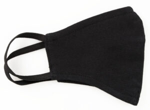Noir - dvouvrstvé bavlněné roušku pro ženy (černé)