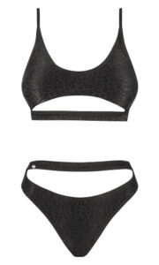 Obsessive Miamelle - sporty bikini with straps (black)