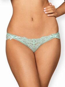 Okouzlující kalhotky Obsessive Delicanta panties - mátová L - XL
