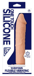 One Touch 8 - Klasický silikonový vibrátor (tělová barva)