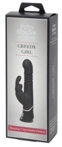 Padesát odstínů šedé Greedy Girl - nabíjecí vibrátor s posuvem (černý)