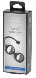 Padesát odstínů šedé Inner Goddess Glass - dvojice venušiných kuliček (průhledný-černá)