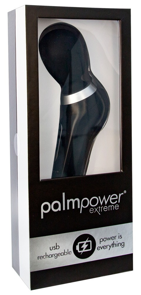 PalmPower Extreme Wand - Cordless Massage Vibrator (Black)