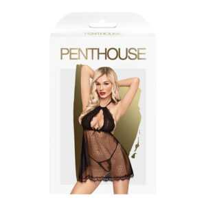 Penthouse Libido boost erotická košilka black veľkosť L/XL