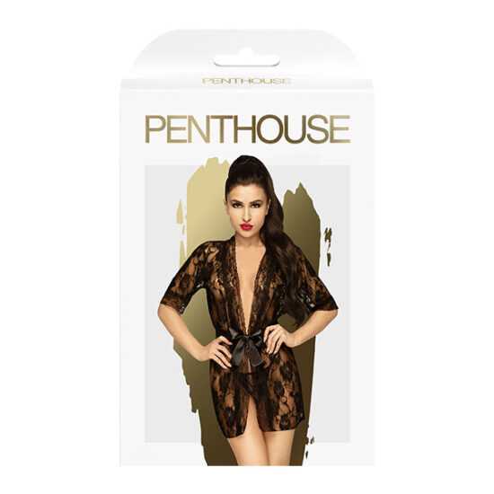 Penthouse Sweet retreat erotický župan black veľkosť XL