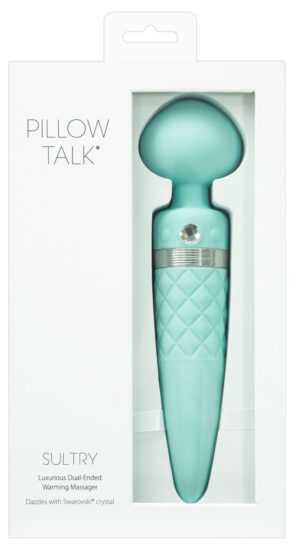 Pillow Talk Sultry - Heated Dual Motor Massage Vibrator (Turquoise)