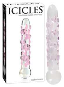 Pipedream Icicles No. 7 - skleněné dildo s perličkami