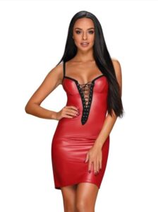 Přitažlivé šaty Obsessive Redella dress red - červená - L/XL
