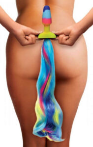 Rainbow Unicorn Anal Plug With Tail