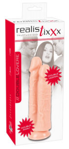 Realistixxx Double Lover - dvojité realistické dildo (22cm) - tělová barva