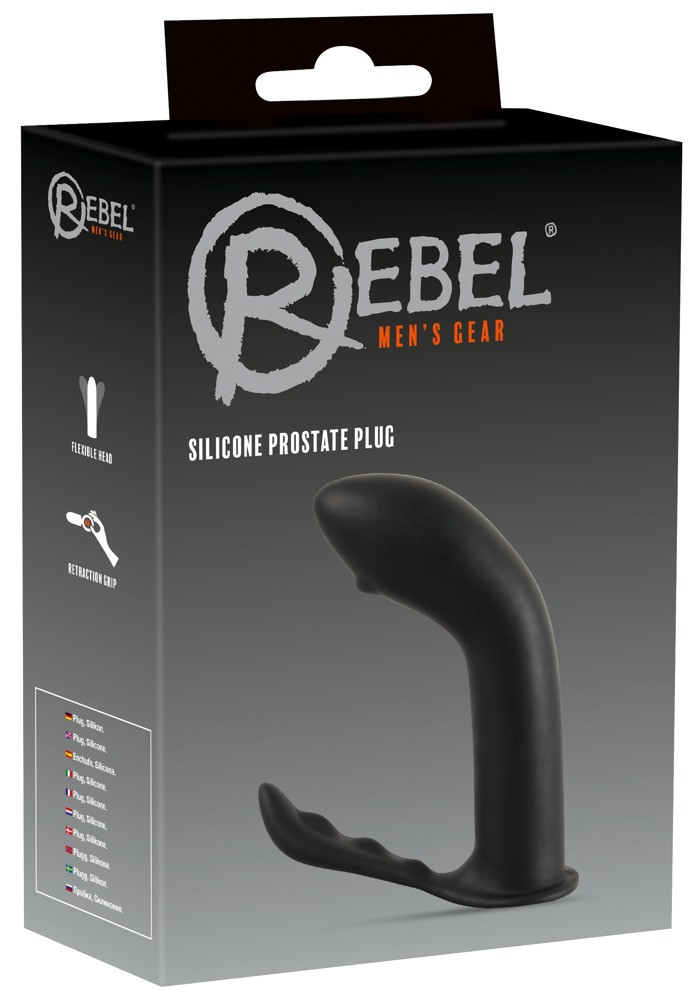 Rebel - anální dildo se stimulátorem hráze (černé)