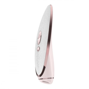 Satisfyer Luxury Prêt-à-porter - vodotěsný stimulátor na klitoris (bílé-růžové zlato)