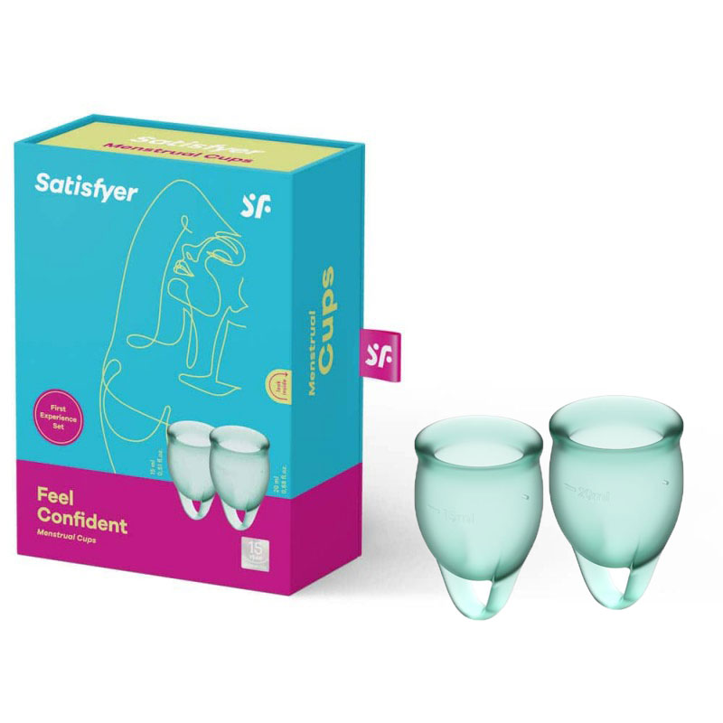 Satisfyer menštruační kalíšek Feel Confident set 2ks green