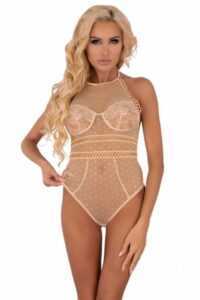 Sexy body LivCo Corsetti Mistohram - pudrová - L/XL