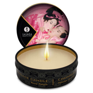 Shunga - masážní svíčka (růže) - 30ml